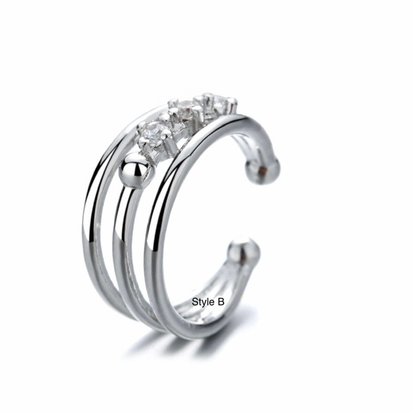 Single Accent Copper Fashion Cuff Style No Piercing Earring - Picture 4 of 8